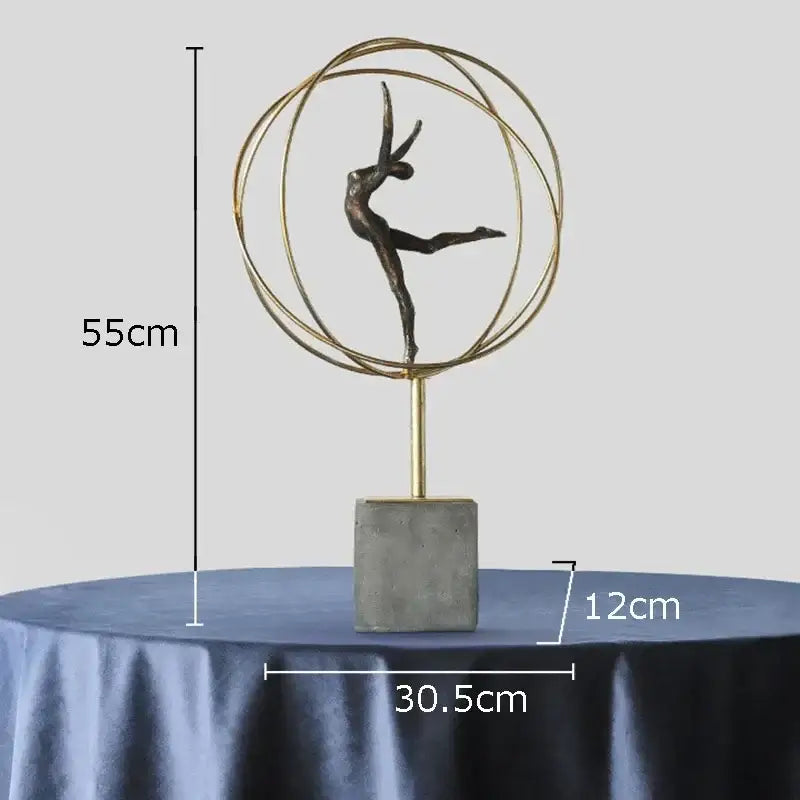 Gold Gymnast Sculpture