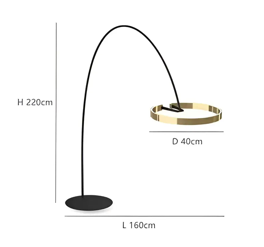 Black Gold LED Floor Lamp