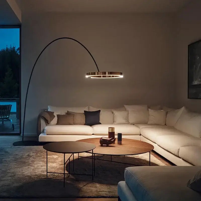 Black Gold LED Floor Lamp