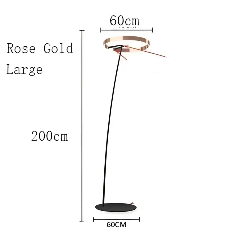 Black Gold LED Floor Lamp