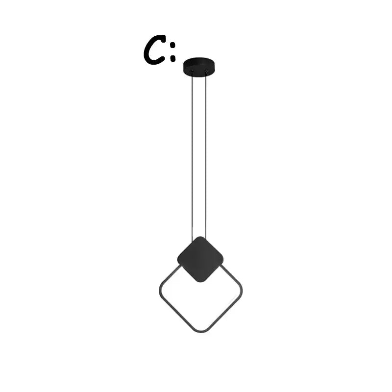 Black Ring Pendant Lamp