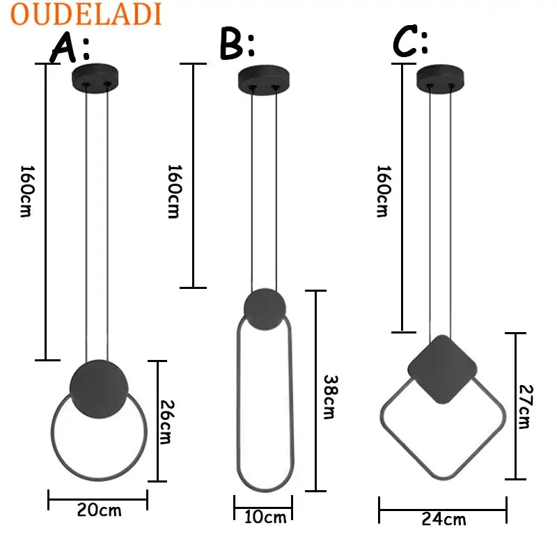 Black Ring Pendant Lamp