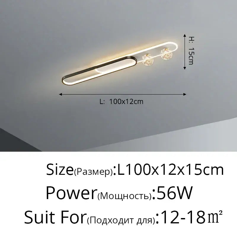 Gold Starry Strip Ceiling Light