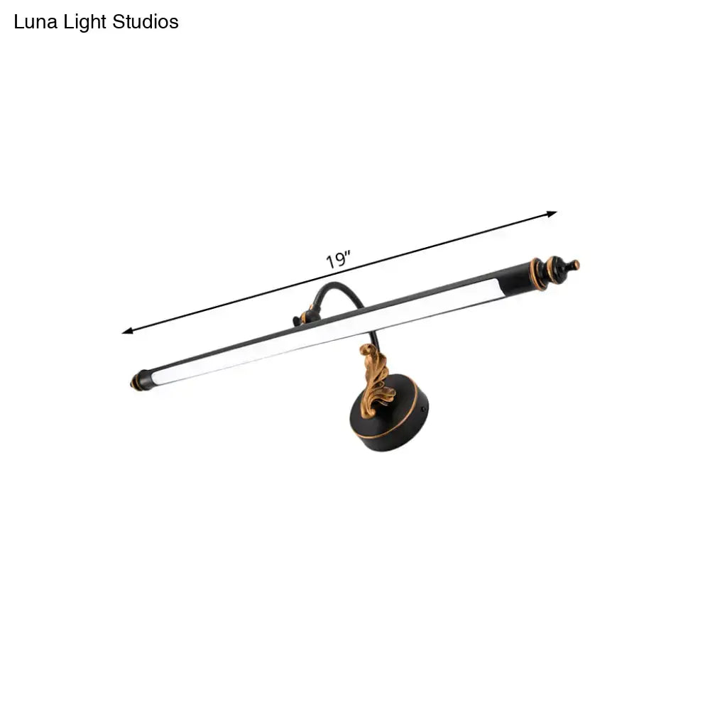 Black Gold LED Wall Light Metal Tubing Design