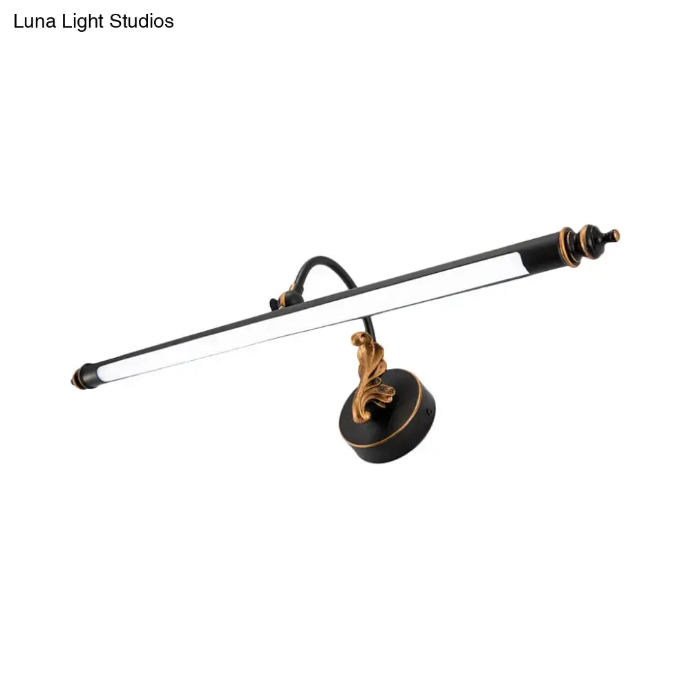 Black Gold LED Wall Light Metal Tubing Design