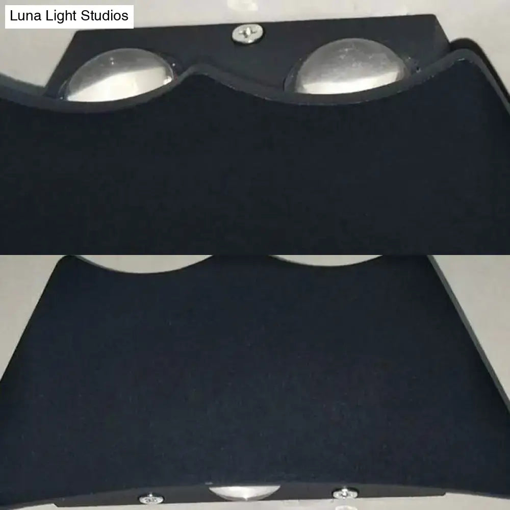 Black LED Trapezoid Wall Sconce