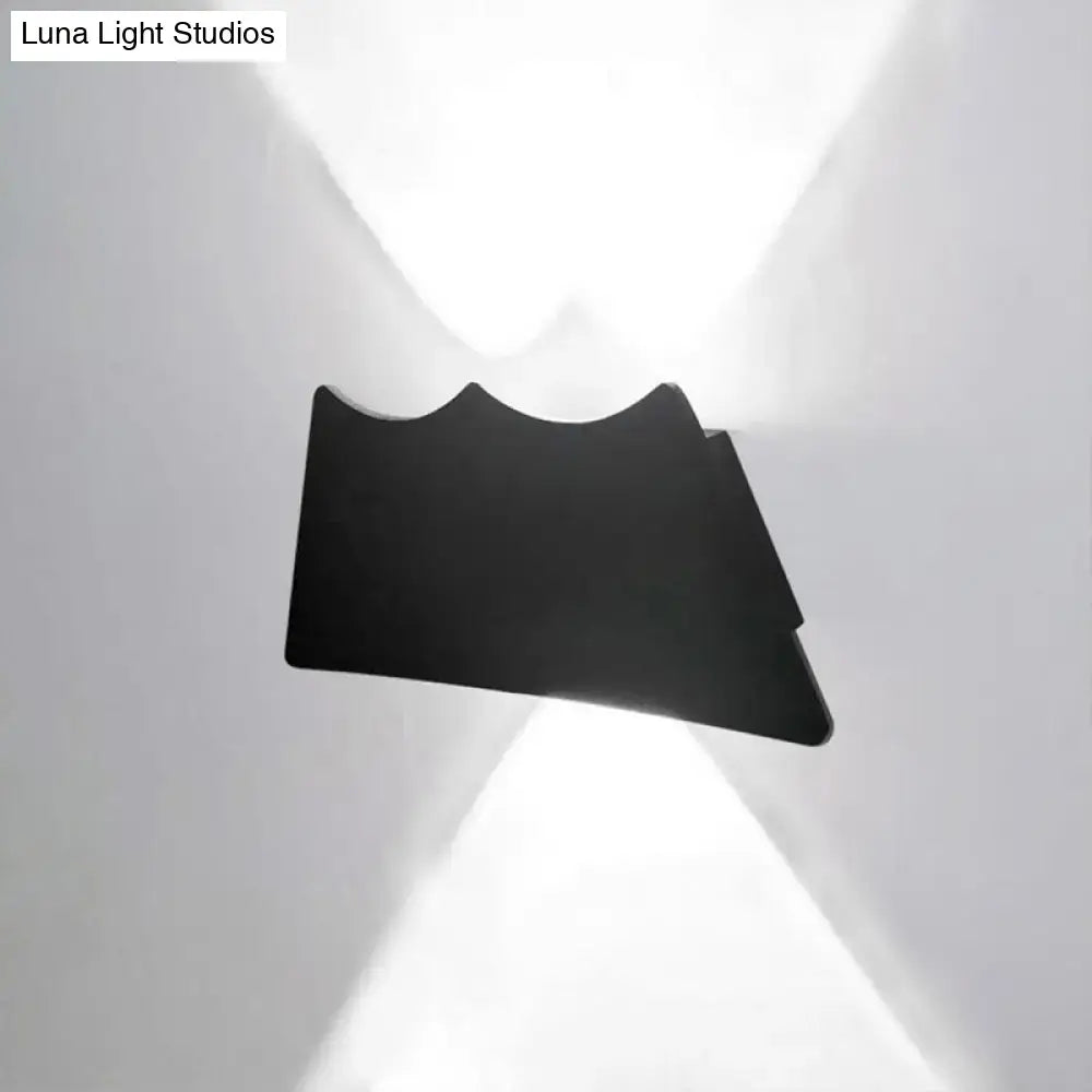 Black LED Trapezoid Wall Sconce