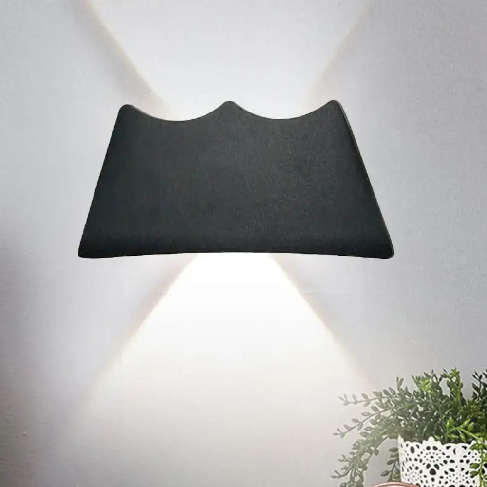 Black LED Trapezoid Wall Sconce