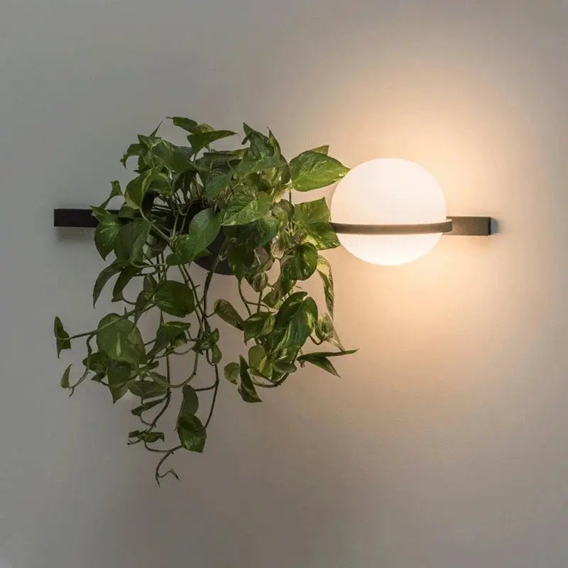 White Acrylic Art-Deco Ball Sconce