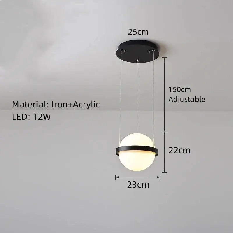 White Acrylic Art-Deco Ball Sconce