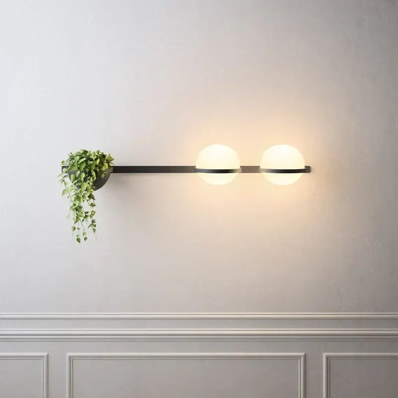 White Acrylic Art-Deco Ball Sconce