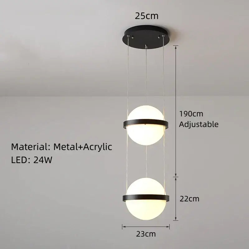 White Acrylic Art-Deco Ball Sconce
