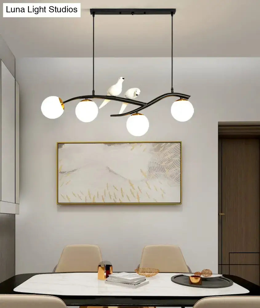 Black Linear Pendant Light