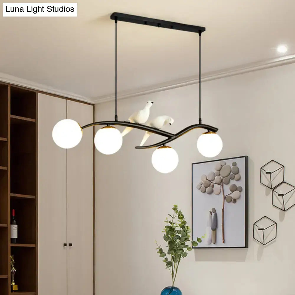 Black Linear Pendant Light