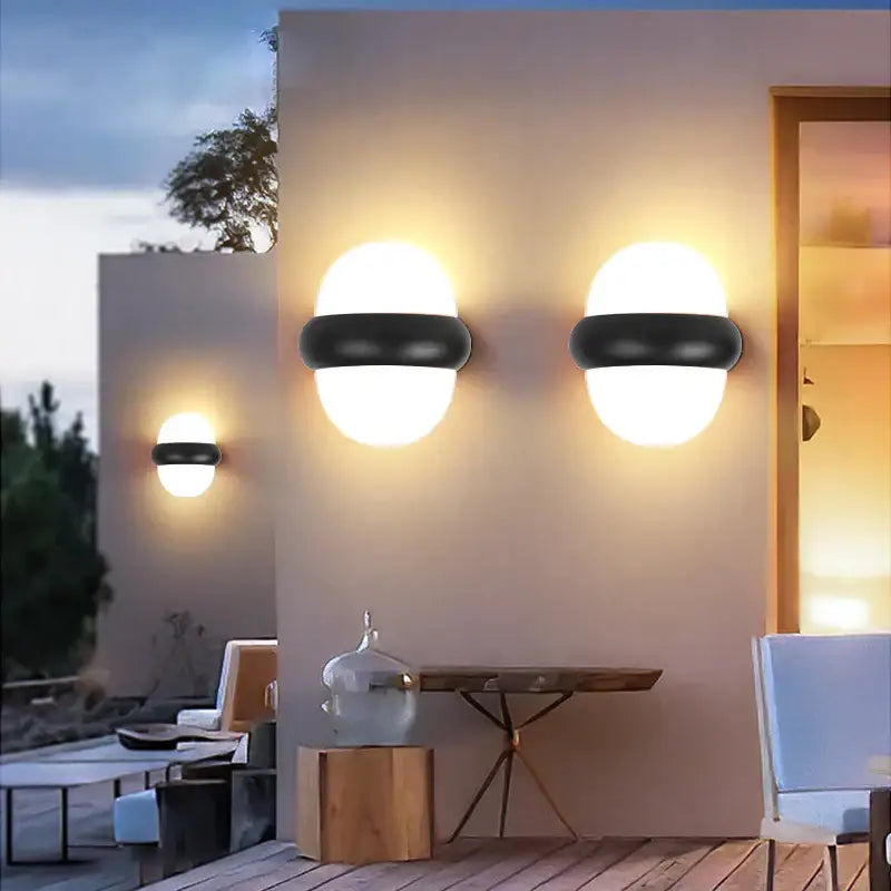 Black Dome LED Wall Lamp