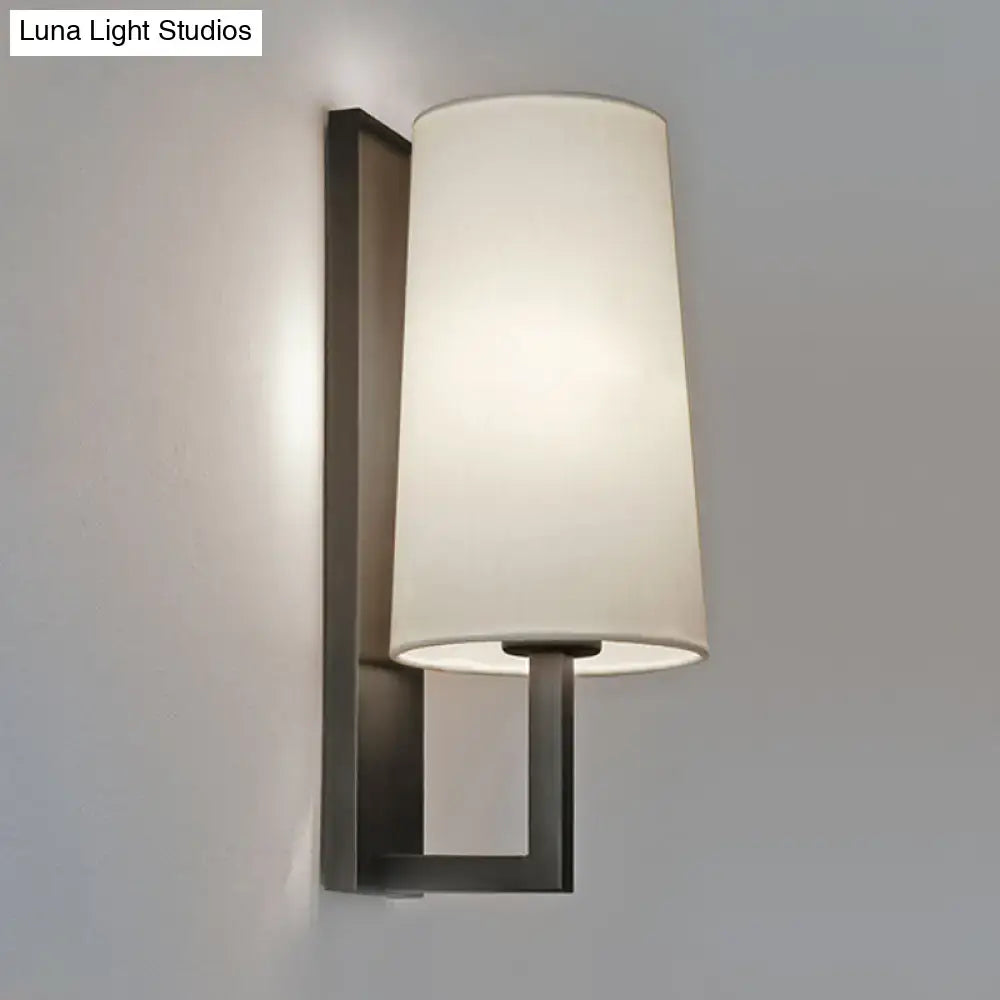 Chrome Fabric Wall Lamp