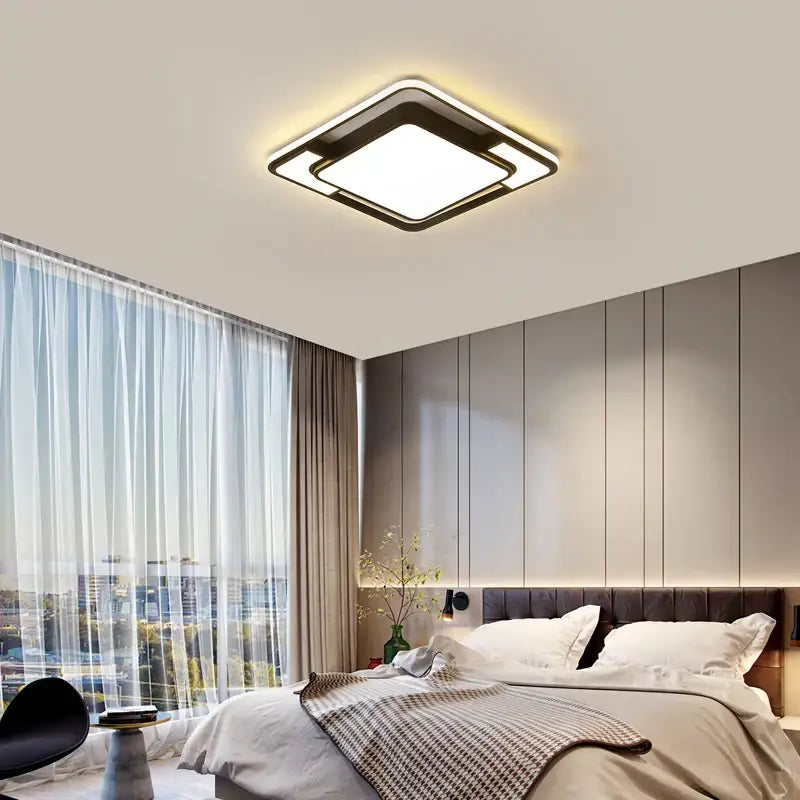 Black Square Ceiling Light