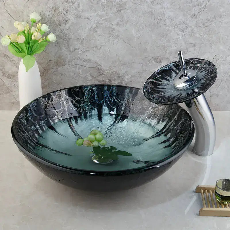 Black Marble Basin Tap