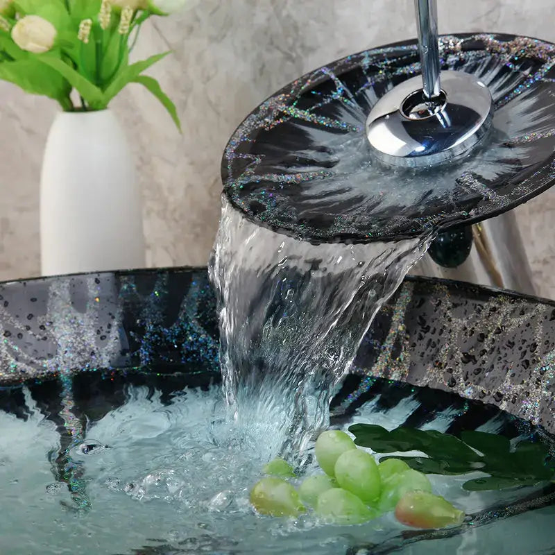 Black Marble Basin Tap
