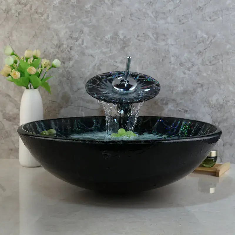 Black Marble Basin Tap