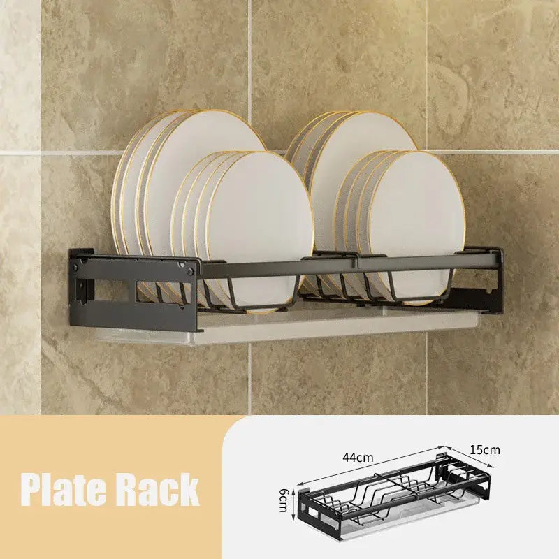 Black Two-Tier Dish Rack