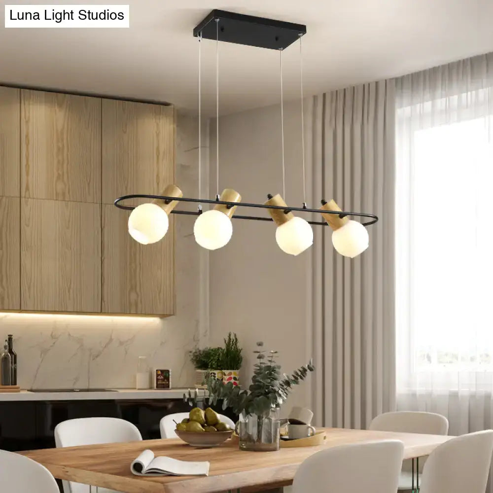 Black Orb Pendant Light