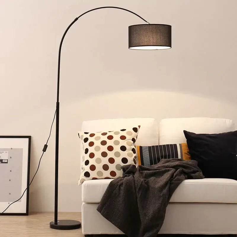 Black Arched LED Floor Lamp