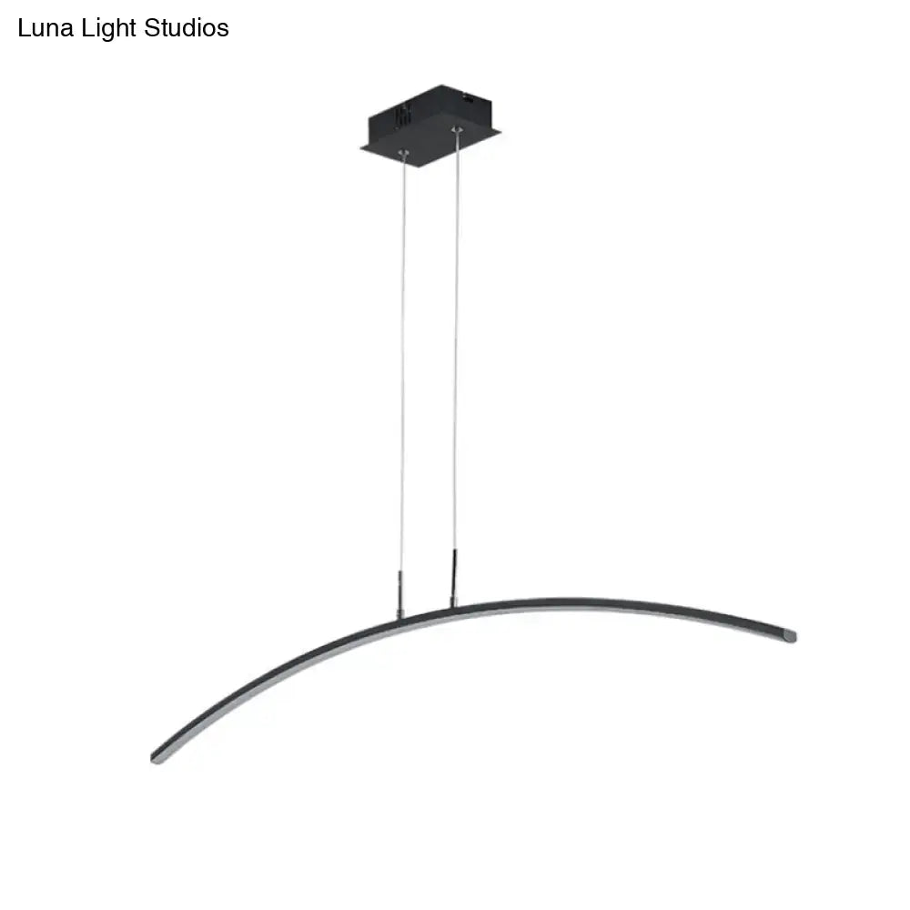 Black Arched LED Pendant Light