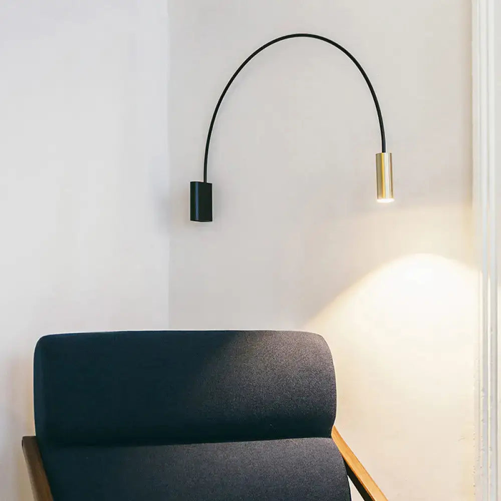 Black Arched LED Wall Light