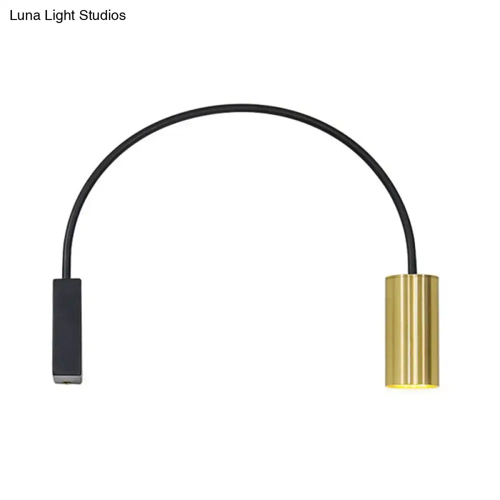 Black Arched LED Wall Light