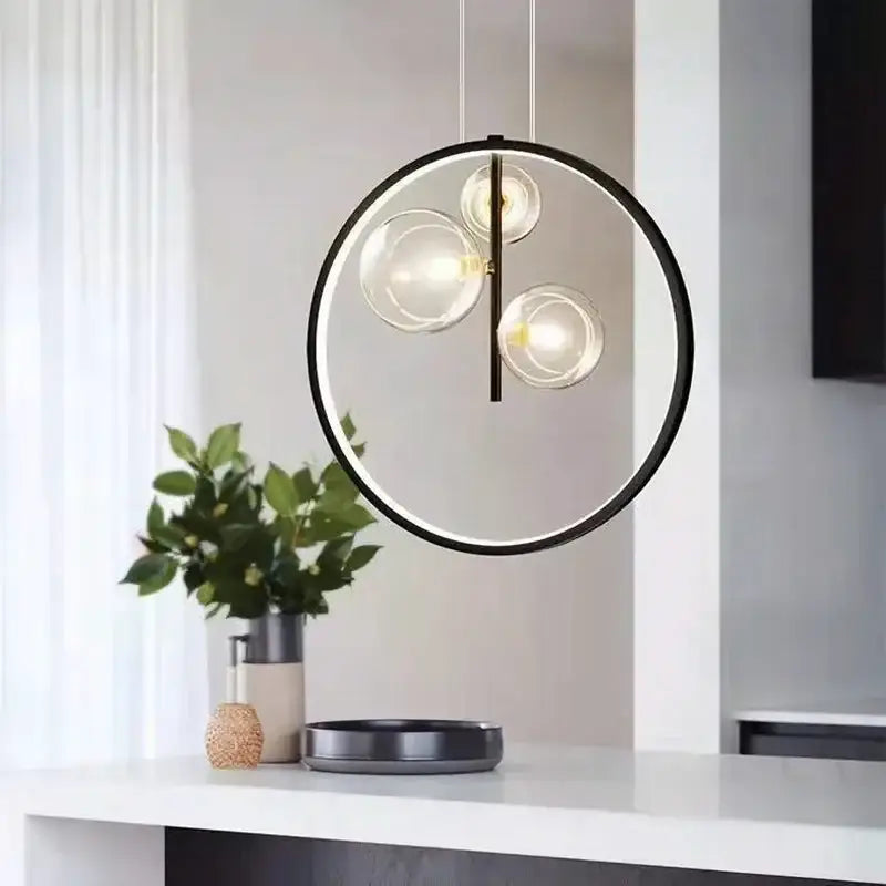 Black Ball Bubble LED Chandelier