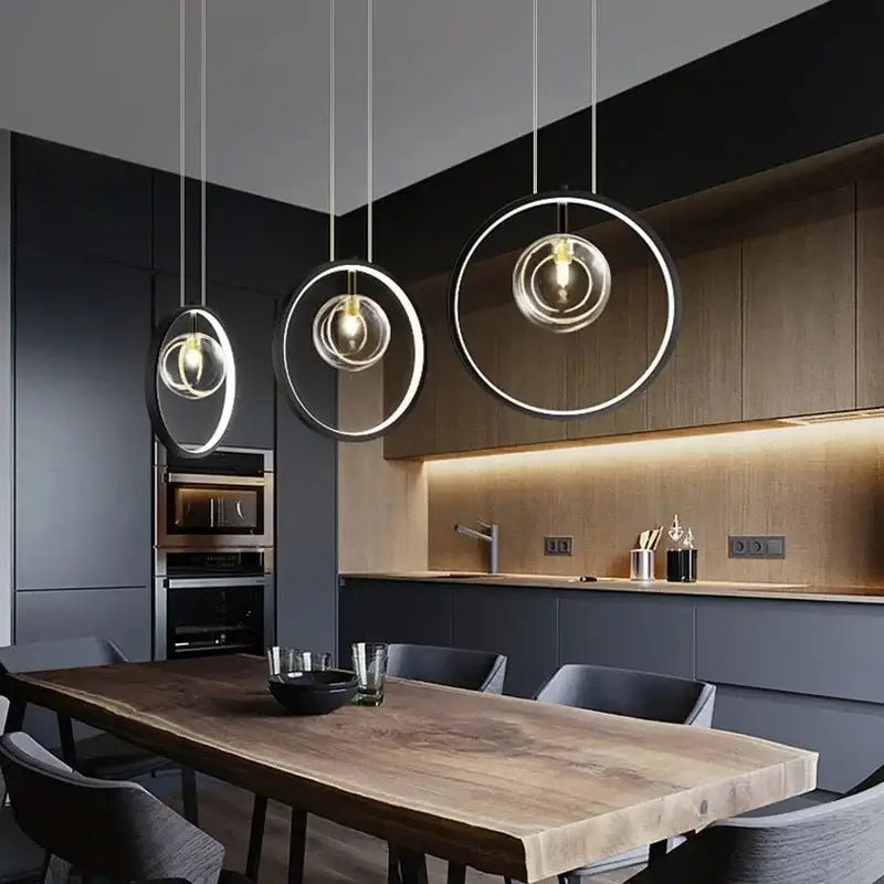 Black Ball Bubble LED Chandelier