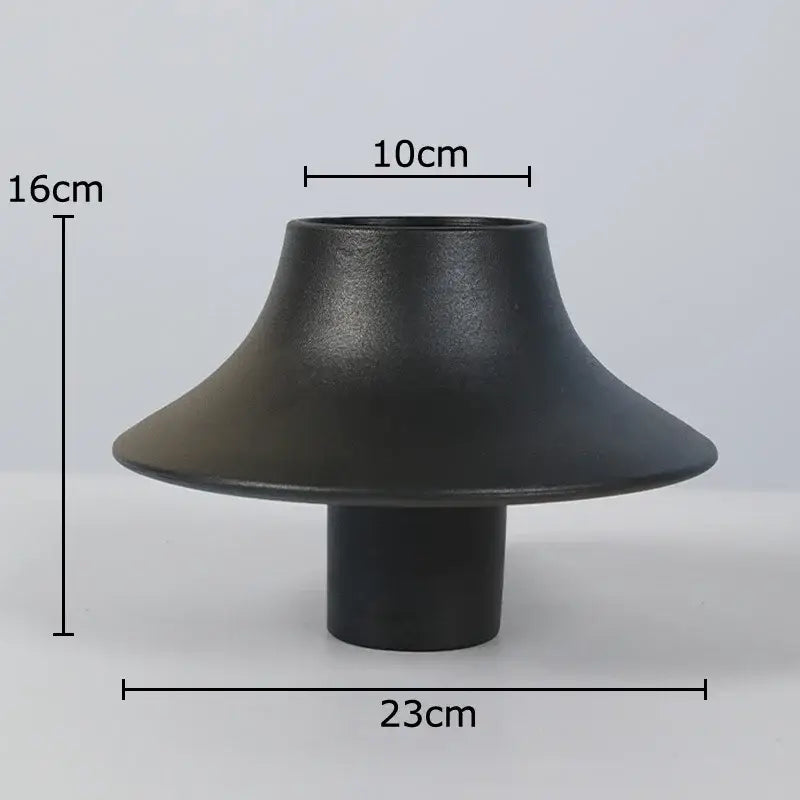 Black Ceramic Vase