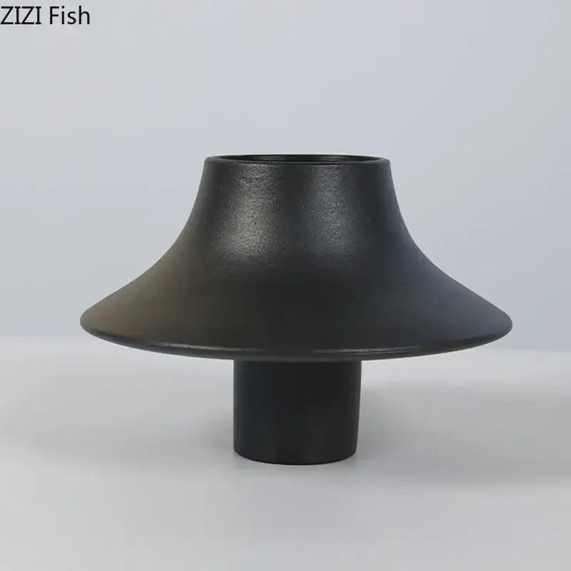 Black Ceramic Vase