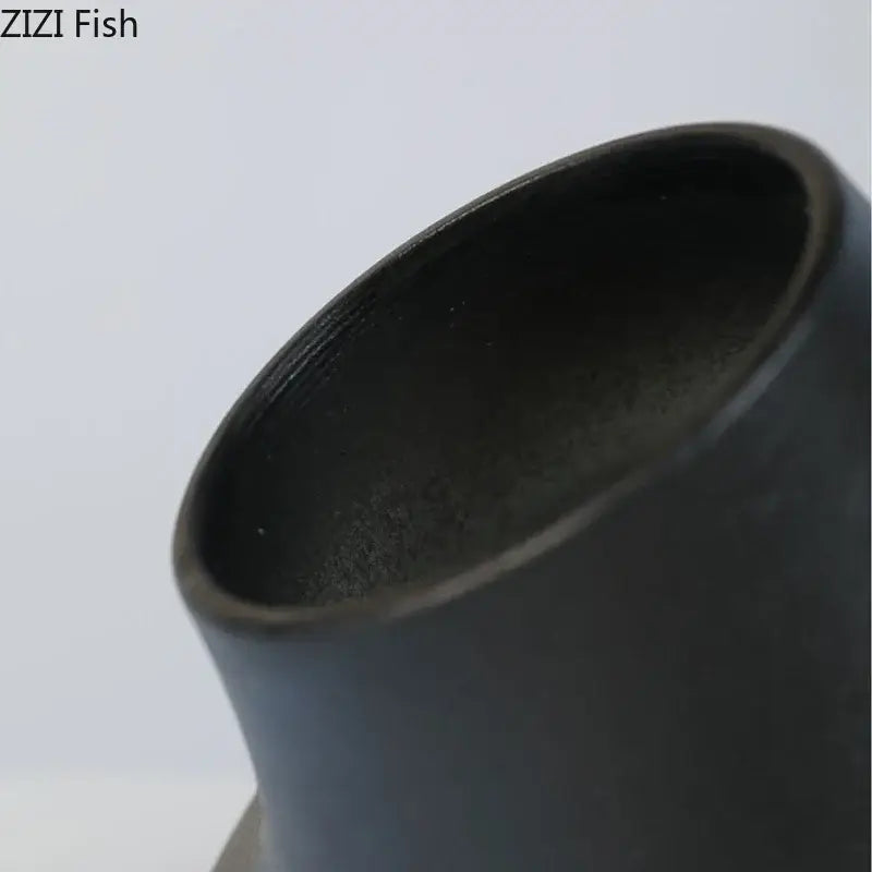 Black Ceramic Vase