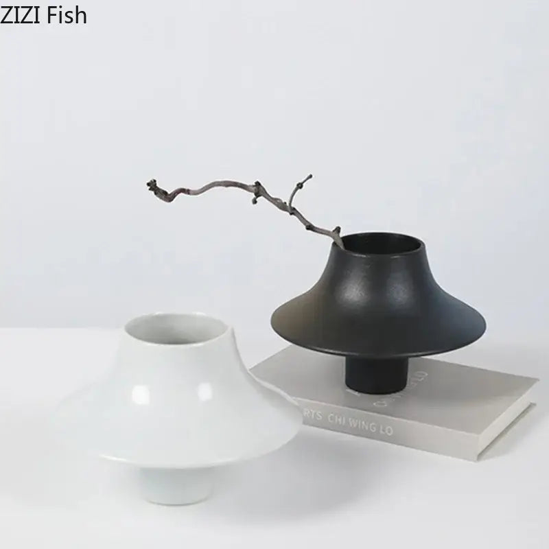 Black Ceramic Vase