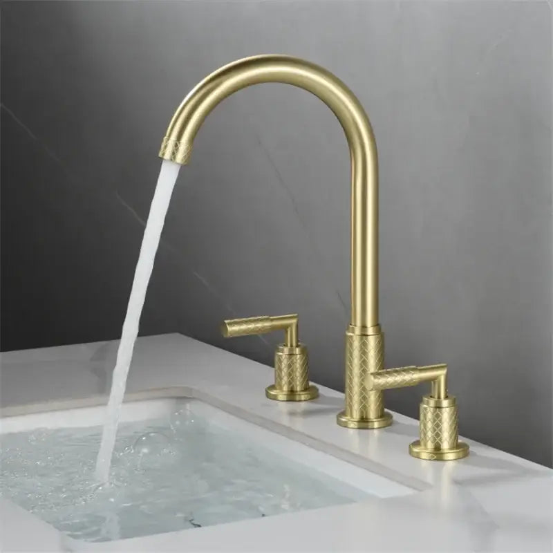 Black Brass Basin Faucet with Waterfall Effect
