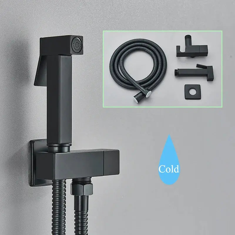 Black Brass Bidet Faucet