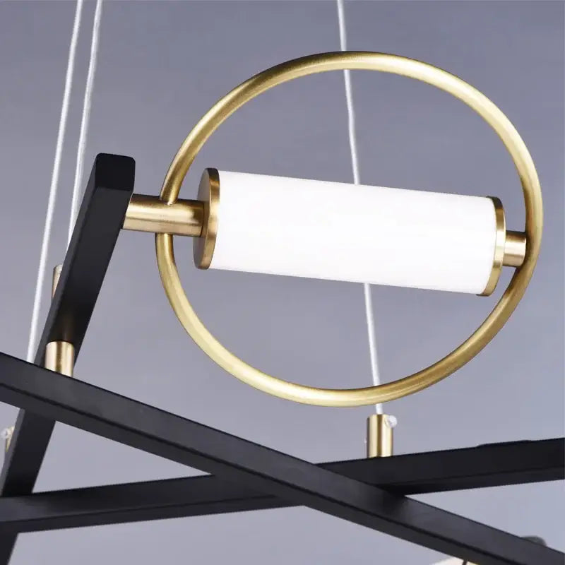 Black Brass LED Chandelier