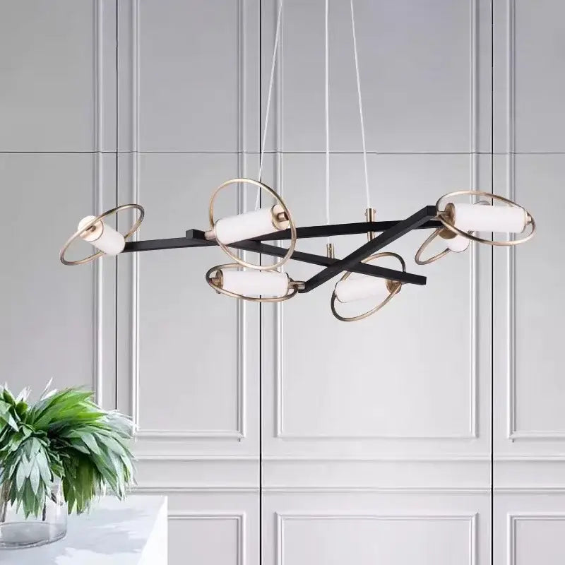 Black Brass LED Chandelier