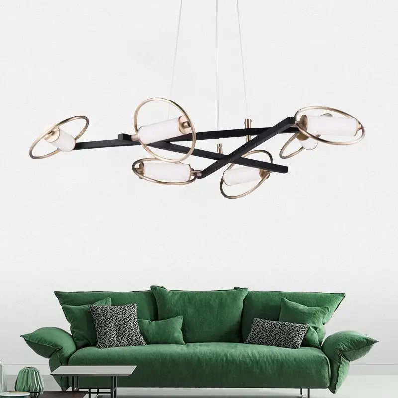 Black Brass LED Chandelier