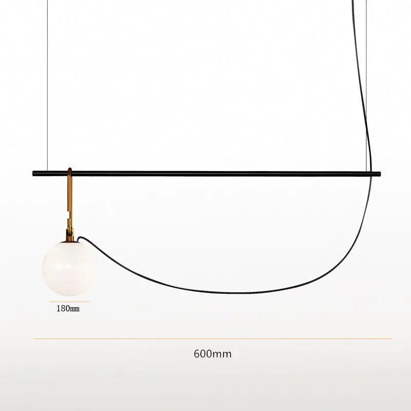 Brass Glass Pendant Light with Three-Light Design