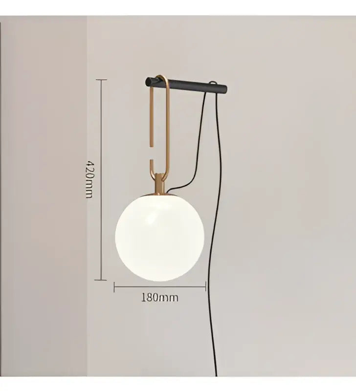 Brass Glass Pendant Light with Three-Light Design