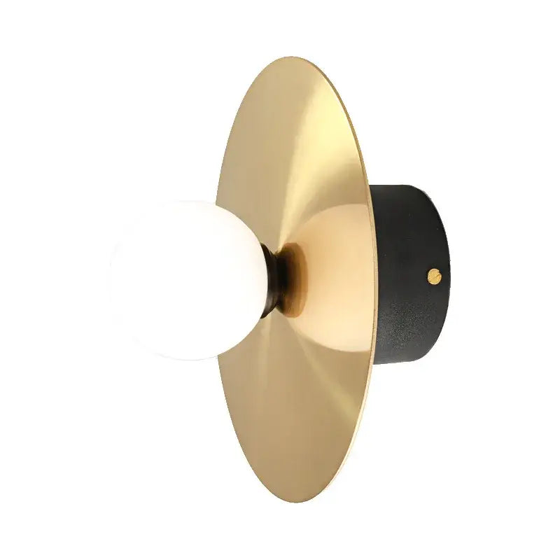 Brass Glass Wall Light for Bedrooms and Dining Areas