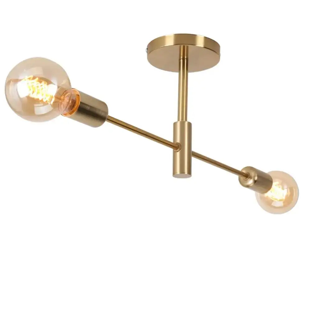 Brass Industrial Chandelier with LED Lighting