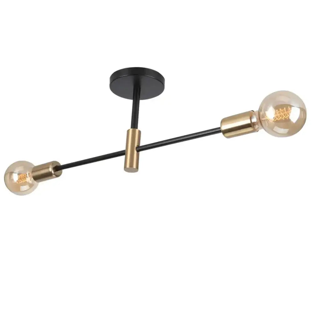 Brass Industrial Chandelier with LED Lighting