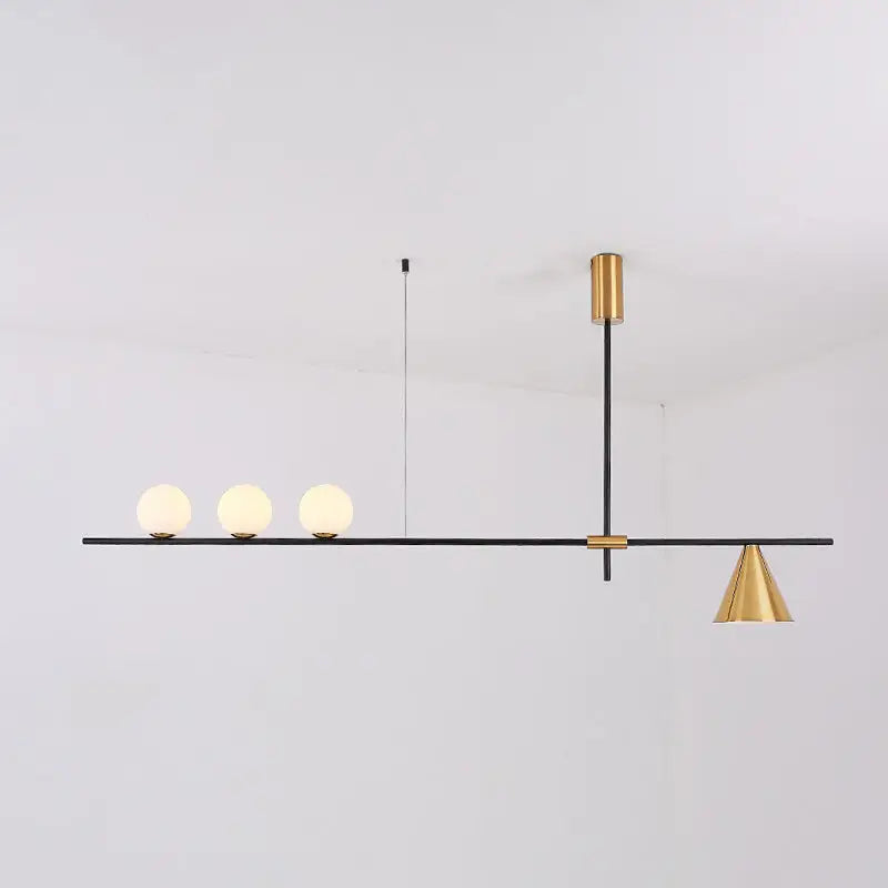 Black Brass Linear Chandelier