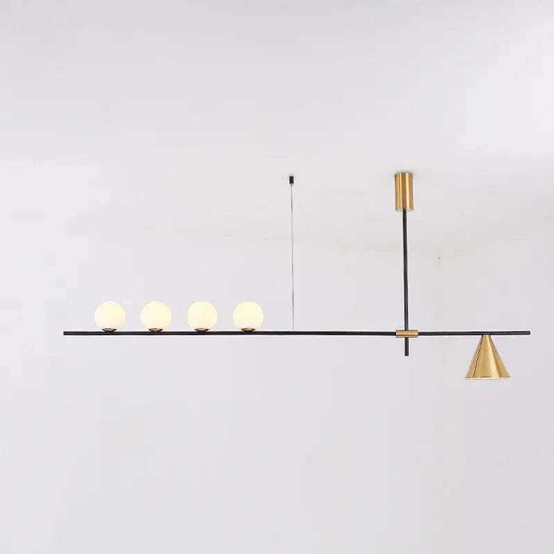 Black Brass Linear Chandelier