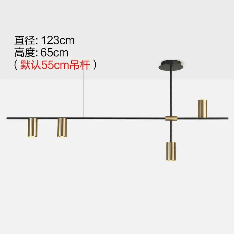 Black Minimalist Pendant Light 12-Head