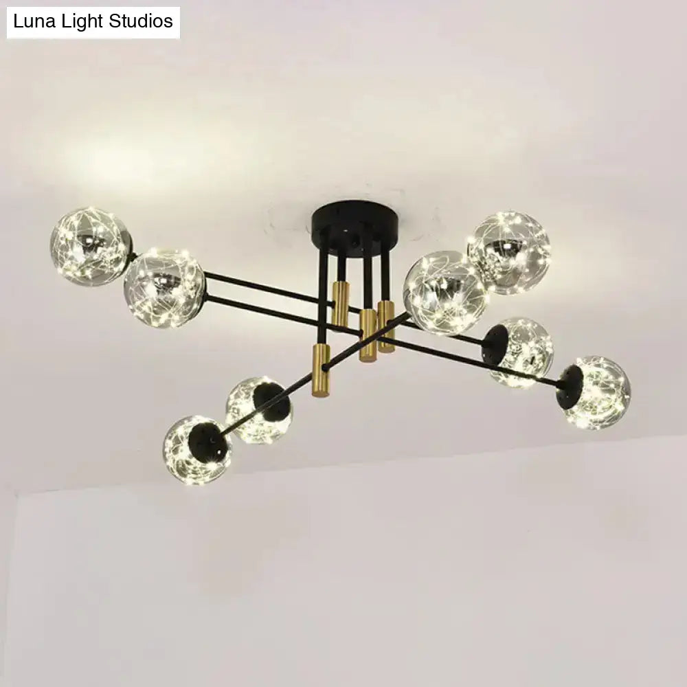 Black Brass Ball Light